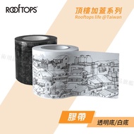 R ROOFTOPS Roof Floor Cover Taiwan Cultural Creative Illustration Printing Tape 5.8cm Wide Packing S