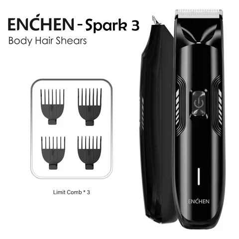 ENCHEN Spark-3 Hair Trimmers Professional Hair Clippers Low Noise Body Trimmer Beard Trimmer Ergonom
