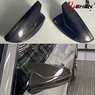 2pcs Glossy Carbon Fiber OX Horns type rearview mirror shell For Audi A6 C8 A7 ABT 4K8 A8 D5 A4 A5 S