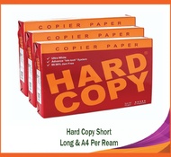Hard Copy Bond Paper/ Copy Paper / 70gsm 500 sheets /Short / A4 / Long