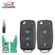 2 Pcs 5K0 837 202AD 433 ID48Chip 2/3 Button Remote Flip Key For VW Volkswagen Beetle Caddy Eos Golf 