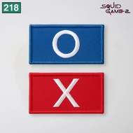 Team X Team O Squid Game Embroidered Patch 1 set