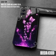 Softcase For Vivo Y51 2020 4G Latest Vivo Y51A Fashion BUTTERFLY/ For Men and Women - Softcase Glass