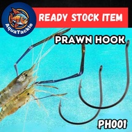 AquaTackle - 【PH001 Prawn Hook】1pcs High Quality Prawn Hook Mata Kail Pancing Udang Galah Sepit Biru Hook Udang