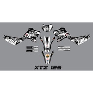 ✔ ▥ ♞XTZ125 DECALS BLACK & WHITE