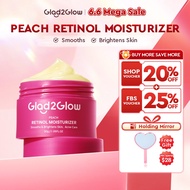 Glad2Glow Peach Retinol Moisturizer Day Night Face Cream Anti Aging Skincare Facial Moisturizer Reti