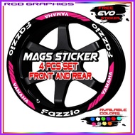 ☑ ✎ Mags Sticker Mio fazzio mags sticker 4pcs set front and rear sticker decals