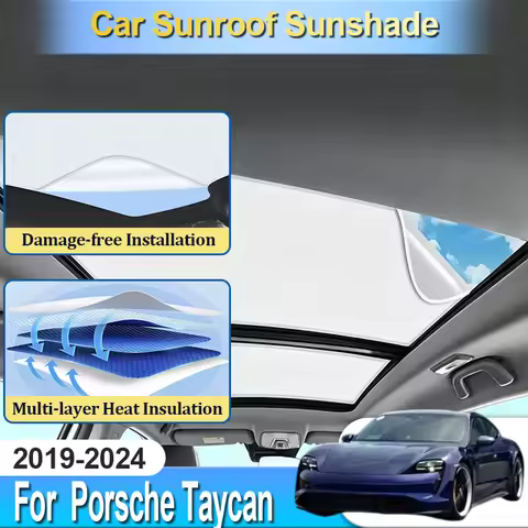 For Porsche Taycan Type 9J1 Body Kit 2019~2024 Electrostatic Static Cling Sunroof Sunshade Sun Cover