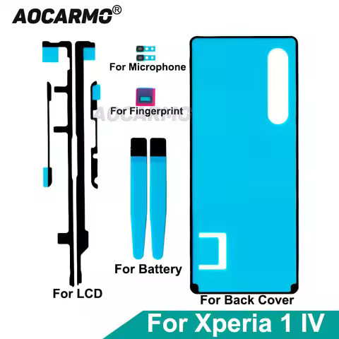 Aocarmo For Sony Xperia 1 IV XQ-CT72 CT62 Front LCD Display Screen Adhesive Back Cover Rear Housing 