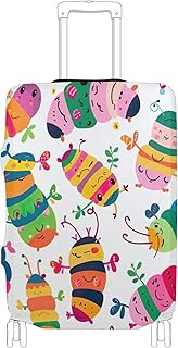 Luggage Cover for Suitcase Protector Trip Cute Caterpillar Personalized Colorful Travel Accessories 