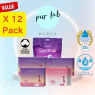 PurLab ||| Sanitary Napkid 卫生巾 value Pack*12pack* 24.5cm/29cm/36cm/42cm /M/L size sanitary pad maten