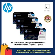 HP 124A BLACK/ MAGENTA / YELLOW / CYAN ORIGINAL LASERJET TONER CARTRIDGE ( P/N: Q6000A / Q6001A / Q6