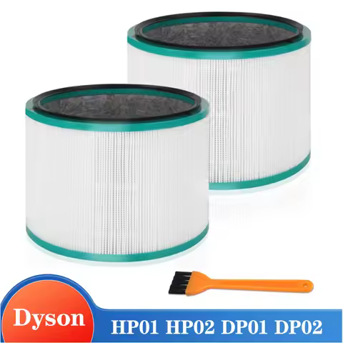 2 Pack HP01 HP02 HEPA Filter Replacement Compatible with Dyson HP01 HP02 DP01 DP02 Desk Purifiers, R