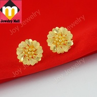 saudi gold 18k pawnable legit earrings sale chrysanthemum stud earrings for women gift