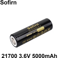 - /Sofirn 21700 5000mAh 3.6V Rechargeable Li-ion Battery High Capacity 18Wh.