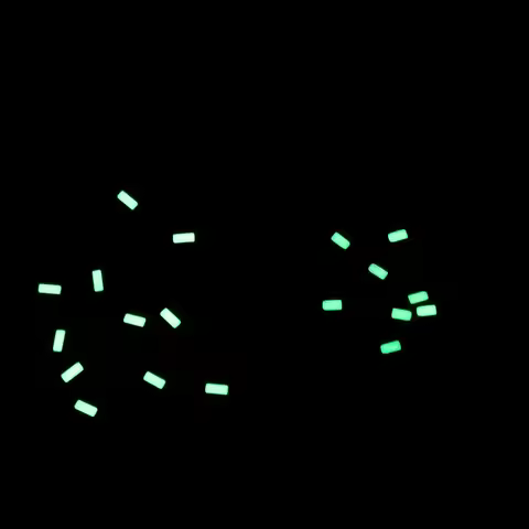 watch dial hour index hour indices silver color bullet shape lume green 1.5mmx3mm 1.5mmx3.5mm metal 