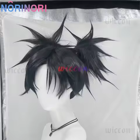 Choso Cosplay Wig Anime Jujutsu 2Kaisen Season 2 Black Double Ponytail Hair Sticker Itadori Yuji Hal