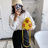 Cartoon Cartoon Duck Female Bag 2024 New Style Cute Cute Girl Small Shoulder Bag Fashion Contrast Co