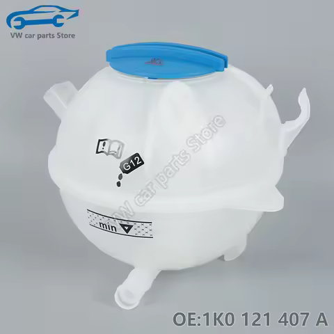 1K0121407A OEM Engine Radiator Coolant Reservoir Tank Bottle And Cap For VW Golf Jetta Tiguan Passat