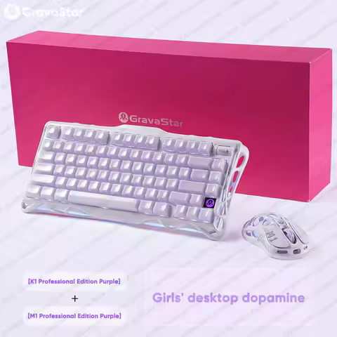 GravaStar M1 M2 Wireless Mouse Mercury K1 Keyboard Magnesium Alloy Hollow design Bluetooth 2.4G Wire