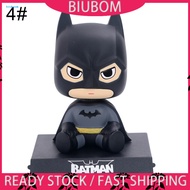 8cm Batman Groot Doll Figurine Stand Bobblehead Spring Toy Car Dashboard Decor