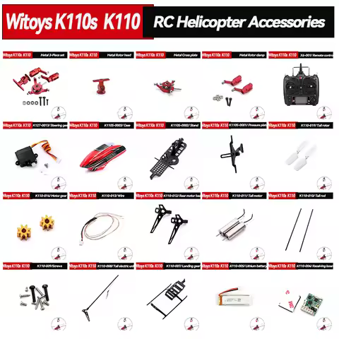 Wltoys XK K110S K110 V977 Accessories RC Helicopter Brushless Motor Blade Gear ESC Receiver Main Gea