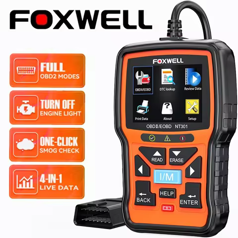FOXWELL NT301 OBD2 Scanner OBD II Check Engine Fault Code Reader Diagnostic Tool Professional OBD2 A