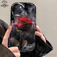 เคส OPPO Reno10 Pro 5G Reno 8T 5G Reno 8T 4G 8Z Reno 5G 7Z Reno 5G Reno6Z 5G Reno8 5G Reno6 5G Reno5 5G Reno7 4G Reno8เคสโทรศัพท์ TPU ป้องกันการตกกุหลาบแดงควัน Reno4 4กรัม