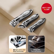New Stainless Steel Nail Clipper Set of 5, Concave Blade Edge, Classic Style, Unscented, includes Na