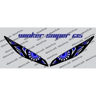 ❉﹍¤Winker, Decals, Sticker, Winker for Sniper 150, blue