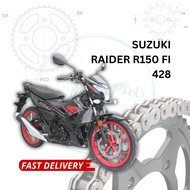 SUZUKI RAIDER R150 FI RAIDER R 150 FI MOTORCYCLE SPROCKET CHAIN SET 428 STANDARD