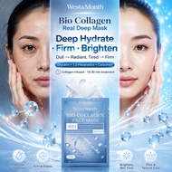 West&Month West Month Bio Collagen Real Deep Mask, Deep Hydrating Elastic Firming Skin Brightening S