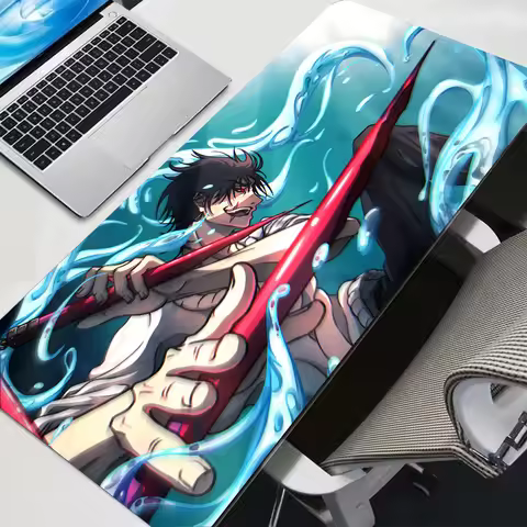 Toji Fushiguro Mouse Pad J-Jujutsu K-Kaisen Sky Blue Manga Style HD 90x40 Print Large Desk Mat Non-S