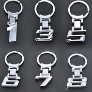 【On Sale】 Zinc Alloy Key Ring Car Key Chain Metal Number Emblem Key Chain Car Accessory Charm Car St