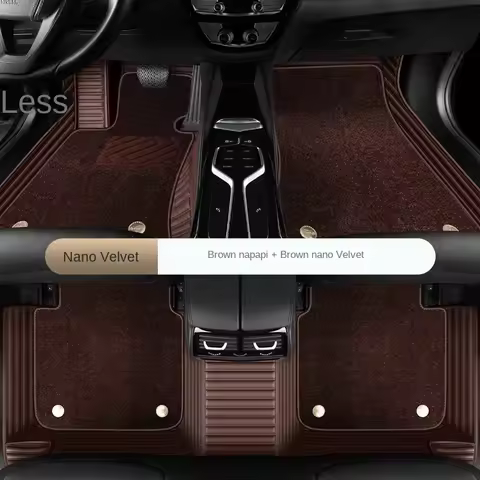 PU Leather + Nano Velvet Customized Car Floor Mat for BMW i3 i01 2013-2018 iX3 G08 2022 2023 i4 i3 i