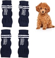 4Pcs Dog Elbow Protector, Dog Legs Socks Knitted Leg Warmer Wraps Pet Elbow Protective Cover for Sma