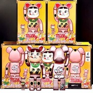 Bearbrick 招財貓 牛奶妹 金運 桃金