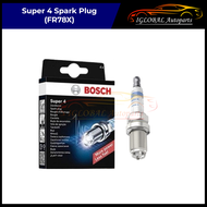 (1pc) Bosch FR78X Super 4 Spark Plug - Peugeot 206 306 405 406 806 / Renault Clio Kangoo Laguna Mega
