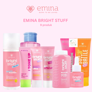 EMINA 1 Paket Bright stuff Lengkap 9 produk Wajah Glowing COD BPOM Gratis Gift Cantik