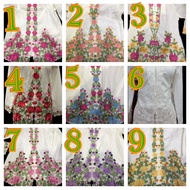 Kebaya nyonya cotton sulam putih