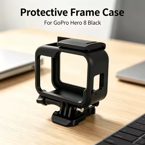 Protective Frame Case for GoPro Hero 8 Black, Plastic Housing Shell with Quick Release Mount Scratch