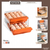 KOTAKIN 2-Tier Egg Box Drawer Egg Storage Box Egg Storage Box Organizer