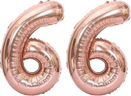 66 Number Foil Balloon Number 40 Inch Jumbo Giant Balloon for 66th Birthday Party Decoration Wedding