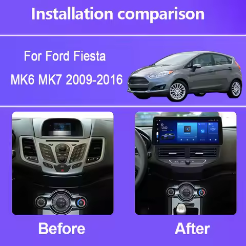 12.3 Inch For Ford Fiesta MK6 MK7 2009-2016 Android 14 8-Core 8G+256G Car Multimedia Player Stereo R