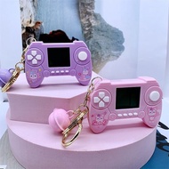 Childhood Small Mini Keychain Multifunctional Black Technology Tetris Game Console Keychain Bag Pend