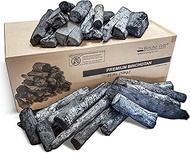 The Bincho Grill Binchotan Charcoal for Japanese Barbecue 22 Pounds. Premium Premium Noble Wood for