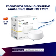TP-LINK DECO BE25 (1-PACK) BE5000 WHOLE HOME MESH WIFI 7 UNIT
