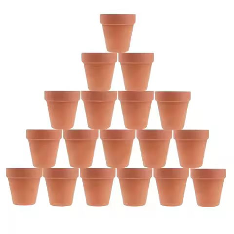 18 Pcs 1.8'' Terra Cotta Pots Pottery Planter Cactus Flower Pots Succulent Pot with Drainage Hole- G