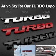 Perodua Ativa Stylist 3D Metal TURBO Emblem Car Emblem