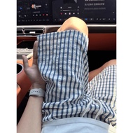 DM11 High-Quality Casual Shorts P16 Blue Grid M to 3XL Network Graphic Composition Polyester Fiber 1